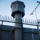 A guard watchtower along the perimeter of what is officially known as a vocational skills education center in Dabancheng, Xinjiang, in September 2018.